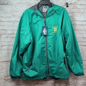 Ursuline Fighting Irish Green Windbreaker Jacket Large New Nwt